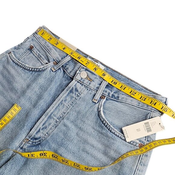 AGOLDE Dame Shorts, High Rise, Baggy Cuff, Denim, Cotton, Button Fly, Tension,27 - Picture 5 of 12